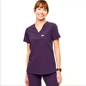 Figs purple shadow xs catalina top and Zamora jogger scrubs set